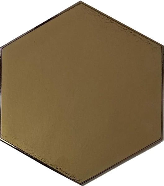 Armada Çini 15x17 Cm Düz Bronz Altıgen Seramik