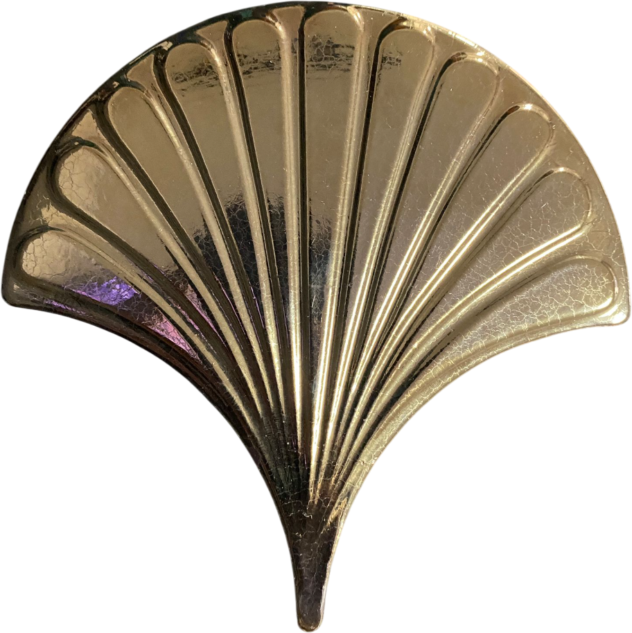 Armada Çini 17x17 cm Bronz İstiridye Balık Pulu Seramik(Kopya)