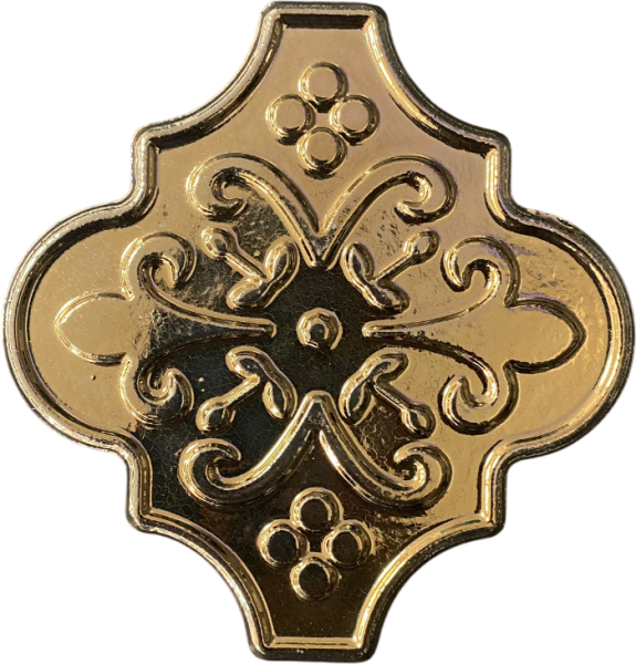 Armada Çini 12x12 Ottoman Rölyefli Arabesk Bronz Çini