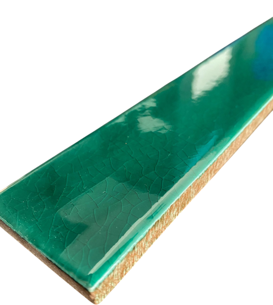 Armada Çini 5X40  FLAT Düz Yeşil Çini Seramik