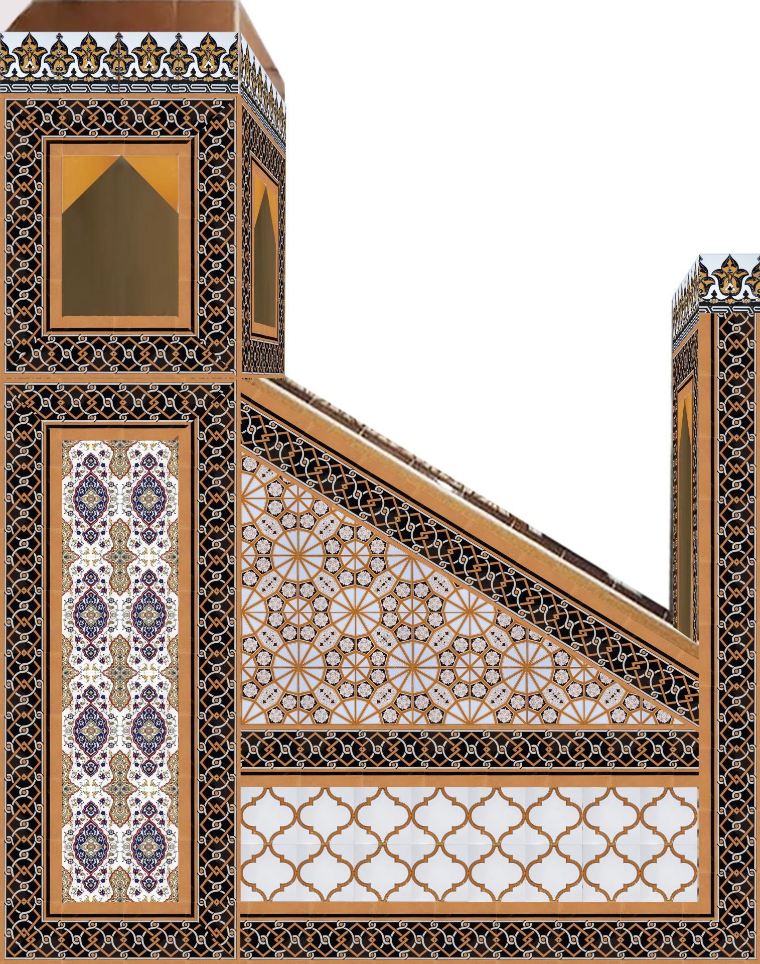 Armada çini 240x300 KS 77 Cami Mimber