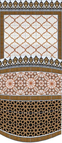 Armada Çini 120X220 Yuvarlak Sarılı Köşe Kürsü